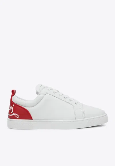 CHRISTIAN LOUBOUTIN FUN VIEIRA LEATHER SNEAKERS