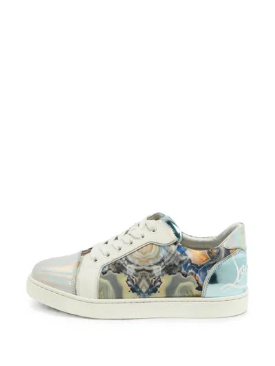 Pre-owned Christian Louboutin Fun Vieira Sneakers In Silver