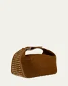 Christian Louboutin Funky Dopp Spike Top-handle Bag In Suede