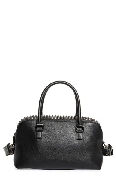 Christian Louboutin Funky Empire Leather Bowling Satchel In Black