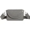 Christian Louboutin Funky Empire Leather Wallet On A Strap In Smoke Grey