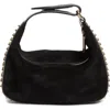 Christian Louboutin Funky Empire Spike Dopp Leather Top Handle Pouch In Black