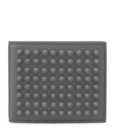 Christian Louboutin Funky Leather Bifold Wallet In Grey