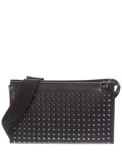 Christian Louboutin Funky Leather Crossbody In Black