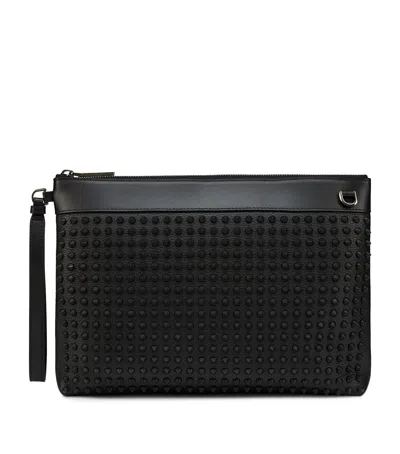 Christian Louboutin Funky Leather Pouch In Black