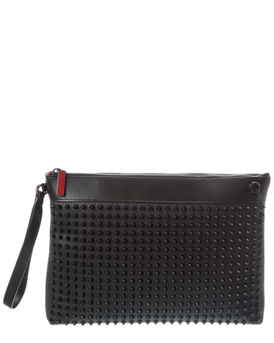Christian Louboutin Funky Leather Pouch In Black