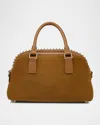 Christian Louboutin Funky Spike Bowling Bag In Suede