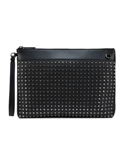 Christian Louboutin Funky Stud Detailed Pouch In Black