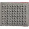 Christian Louboutin Funky Studded Leather Bifold Wallet In Smoke Grey