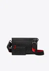 Christian Louboutin Funky Studded Leather Messenger Bag In Black