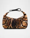 Christian Louboutin Funky Top-handle Bag In Bengali-print Calf Hair In Brown