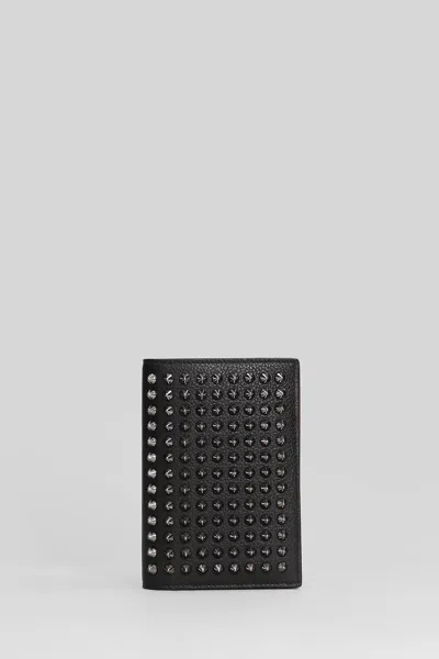 CHRISTIAN LOUBOUTIN FUNKY WALLET IN BLACK LEATHER