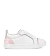 Christian Louboutin Kid's Funnyto Red-sole Low-top Sneakers, Toddler/kids In White