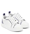 Christian Louboutin Funnyto Leather Sneakers In Bianco/navy