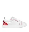 Christian Louboutin Funnyto Leather Sneakers In White