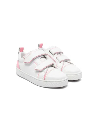 Christian Louboutin Kids' Funnyto Scratch Sneakers In White