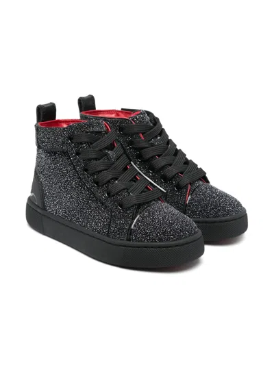 Christian Louboutin Kids' Funnytopi Sneakers In Black