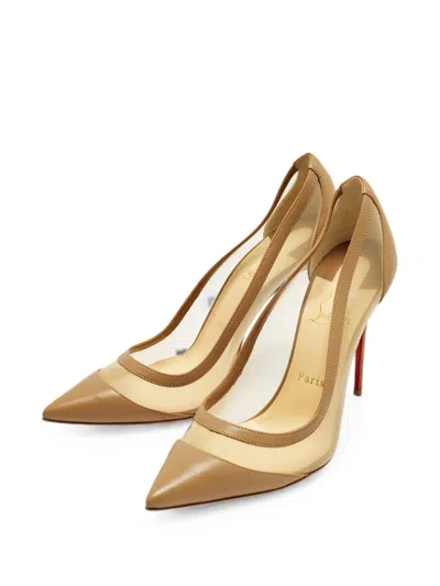 Pre-owned Christian Louboutin Galativi Heeled Pumps In Brown