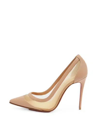 Pre-owned Christian Louboutin Galativi Mesh Pumps In White