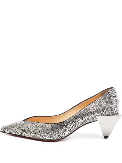 Pre-owned Christian Louboutin Galaxister Strass Pumps