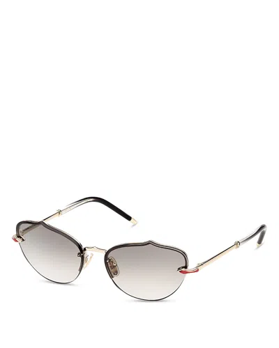Christian Louboutin Geometric Metal Sunglasses, 59mm In Gold