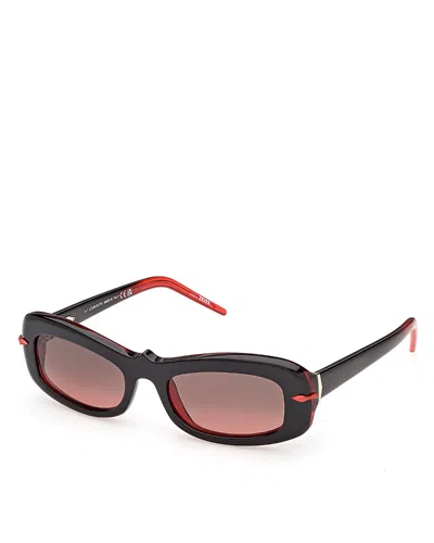 Christian Louboutin Geometric Sunglasses, 52mm In Black