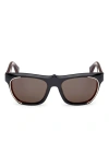 Christian Louboutin Georges 55mm Square Sunglasses In Brown