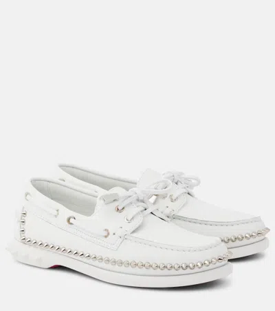 CHRISTIAN LOUBOUTIN GEROCKEL LEATHER BOAT SHOES