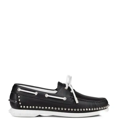 Christian Louboutin Gerockel Leather Loafers In Black