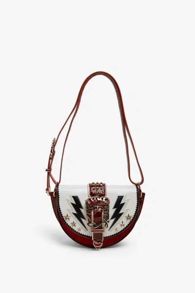 Christian Louboutin Giddy White Crossbody Bag In Brown