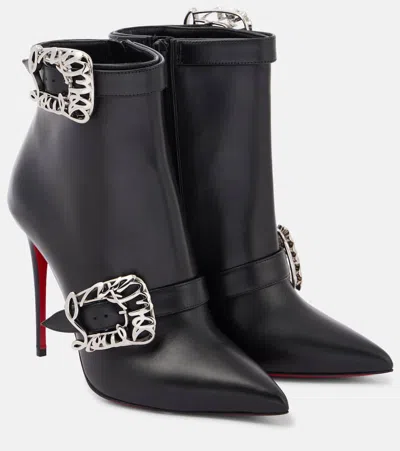 CHRISTIAN LOUBOUTIN GIDDYLINA 100 LEATHER ANKLE BOOTS