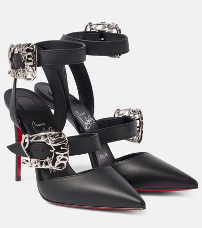Christian Louboutin Giddylina 100 Leather Pumps In Black