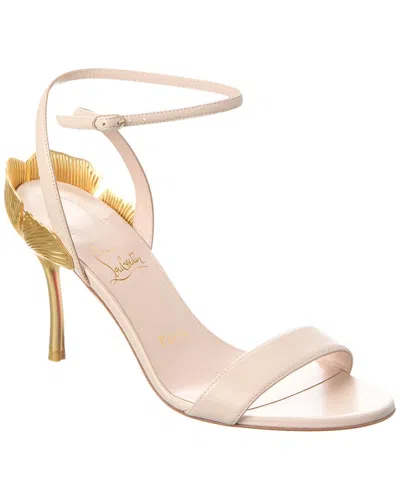 Christian Louboutin Ginko Girl 85 Leather Sandal In Beige