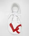 CHRISTIAN LOUBOUTIN GIRL'S LOVE APPLIQUE PRE WALKERS, BABY
