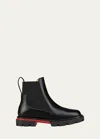 Christian Louboutin Girls Black Kids Marchacroche Leather Boots 4-9 Years In Black