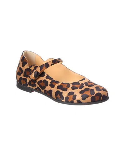 Christian Louboutin Girls Ballet Satin Flat In Animal Print