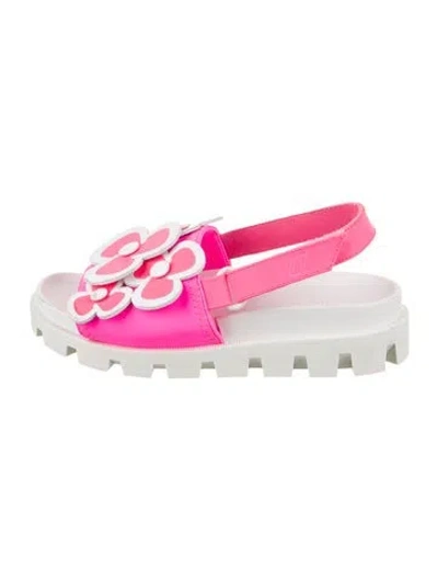 Pre-owned Christian Louboutin Babies' Girls' Floral Sandals In Pink