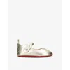 CHRISTIAN LOUBOUTIN KIDS' BABY LOVE CHICK METALLIC-LEATHER SHOES
