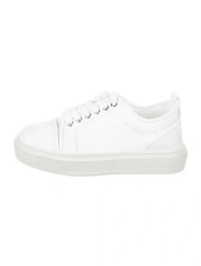 Pre-owned Christian Louboutin Babies' Girls' I Love Adolon Low Top Sneakers In White
