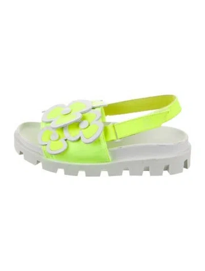 Pre-owned Christian Louboutin Kids' Girls' Leather Sandals In Green