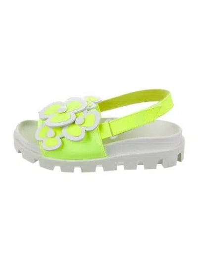 Pre-owned Christian Louboutin Kids' Girls' Leather Sandals In Green