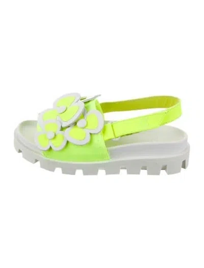 Pre-owned Christian Louboutin Kids' Girls' Leather Sandals In Green