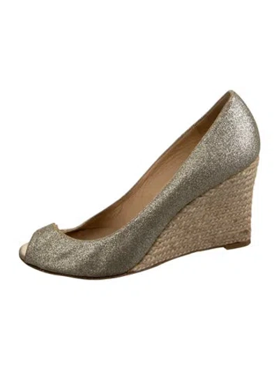 Pre-owned Christian Louboutin Glitter Glitter Accents Espadrilles