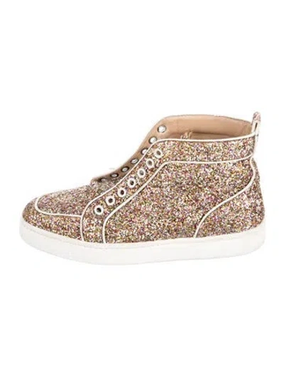 Pre-owned Christian Louboutin Glitter Glitter Accents Sneakers