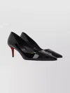 Christian Louboutin Glossy Pointed Toe High Heel Pumps In Multi
