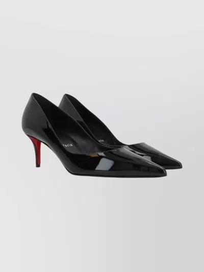 CHRISTIAN LOUBOUTIN GLOSSY POINTED TOE HIGH HEEL PUMPS