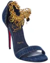 Christian Louboutin Gourmi 100 Denim Sandal In Blue