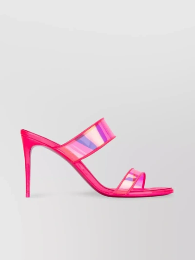 Christian Louboutin Gradient Transparent Stiletto Sandals In Pink
