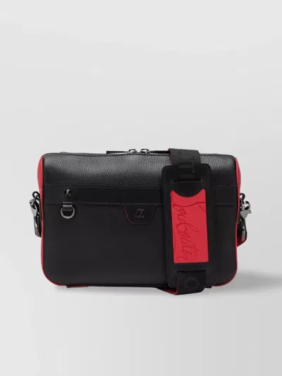 Christian Louboutin Grained Leather Shoulder Bag With Adjustable Strap