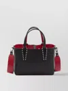 Christian Louboutin Grained Leather Tote Bag In Black